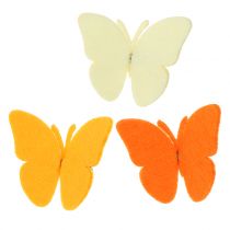 Filtade fjärilar med klipp 7cm 24st