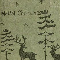 Artikel Filtpåse God Jul liten med handtag Grön 15×10 cm