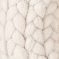 Artikel Prydnadskrans av filtull för upphängning i beige Ø30cm H4cm