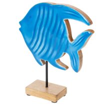 Artikel Träfiskfigur, maritim dekoration, handgjord bordsdekoration för vardagsrum, 22 cm