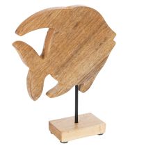 Artikel Träfiskfigur, maritim dekoration, handgjord bordsdekoration för vardagsrum, 22 cm