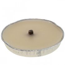 Flameskål utomhusljus i aluminiumskål kräm Ø17cm