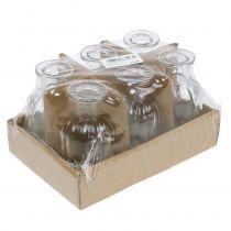 Artikel Flaskvas liten Ø5,5cm H10,5cm klar 6 st