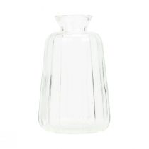 Dekorativa flaskor ljusstake minivaser glas H11cm 6st