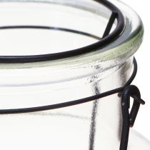 Artikel Flaskdekoration lykta glas metall klarsvart Ø13cm