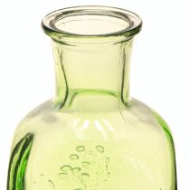 Artikel Flaskvas glasvas med motiv flaskglas grön H19cm 2st