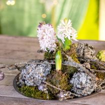 Lav naturlig dekoration med mossgrå 500g
