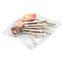 Artikel Flugsvamp dekorativa träpluggar blompluggar trä 18 cm 12 st