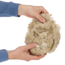 Artikel Naturlig beige fårull, lös, för pyssel och dekoration, 250 g