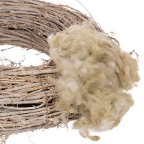 Artikel Naturlig beige fårull, lös, för pyssel och dekoration, 250 g