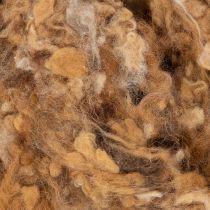 Artikel Brun melerad fårull, naturlig ull, lös, för pyssel, 250 g