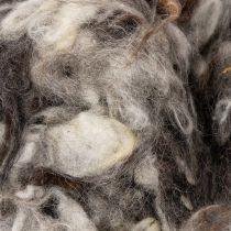 Artikel Fårull dekorativ naturull grå melerad lös 250g