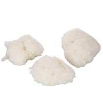 Artikel Lös fårull, naturlig ull, vitmelerad, mångsidig, 250 g