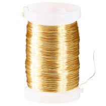 Artikel Blomstertråd, myrtentråd, dekorationstråd, guld, 0,30 mm, 100 g, 3 stycken, för hantverk, smyckestillverkning och dekoration