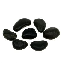 River Pebbles svart matt 3cm - 6cm 1kg