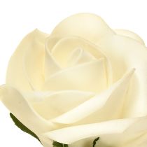 Artikel Skumrosor med stjälkblommor skumkräm Ø7,5cm 18 st