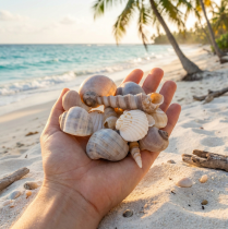 Artikel Snäckor och snäckor Naturliga maritima dekorationsföremål för elegant inredning 500 g