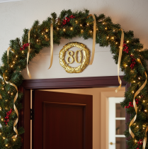 Artikel Jubileumsnummer 80 i guld Ø40cm