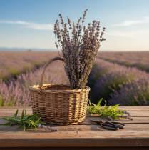 Artikel Torkad lavendel, väldoftande torkade blommor, 35-40 cm, 100 g