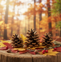 Artikel Svarta kottar 5cm natur 5st