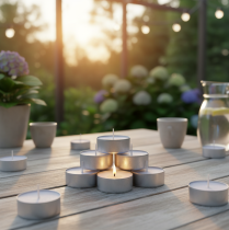 Artikel Doftljus lavendel mimosa, värmeljus doftande Ø3.5cm H1.5cm 18 st.