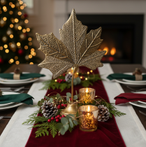 Artikel Bordsdekoration höstlövdekoration gyllene antik 58cm × 39cm