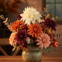 Artikel Konstgjord dahliakräm 25,5cm 3st