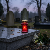 Artikel Gravljus för höstlig gravdekoration för alla helgons dag och de dödas söndag, 13 cm, 8 stycken