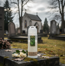 Artikel Gravljus vit veckobrännare ICP komposterbar H24cm