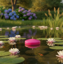 Artikel Flytande ljusstämpel för festliga bordsdekorationer av alla slag, 8 cm, 8 stycken