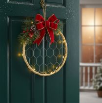 Artikel Dekorativa hängringar i metall, raffia, Ø20 cm, 4 stycken, bohemisk väggdekoration, fönsterdekoration