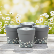 Artikel Blomkruka med blommönster för modern heminredning och sommarbalkongdekoration, 13 cm, 4 delar