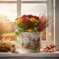 Artikel Rund metallkruka Fresh Garden H21cm