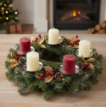 Artikel Ljusstake silver Ø10cm 4 st