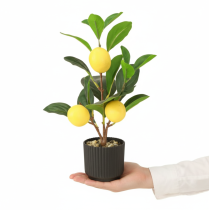 Artikel Konstgjord citronträdsdekoration 28cm växtkruka grön gul