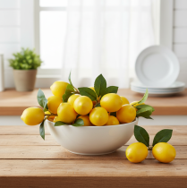 Artikel Dekorativ citrongren 16 cm, konstgjorda frukter 3 st
