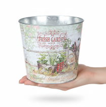 Artikel Metallplanter Fresh Garden Colorful Vintage H18cm
