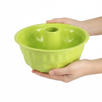 Artikel Dekorativ Bundt-form i metall, äppelgrön, Ø23cm H12cm