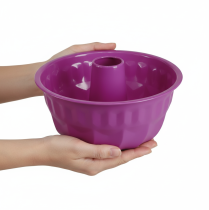 Artikel Bundtform, metall, dekorativ kakform, lila, Ø23cm, H12cm