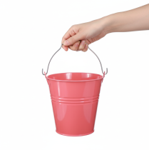 Artikel Dekorativ rosa metallhink för blomkruka 26x22,5x23cm 6l