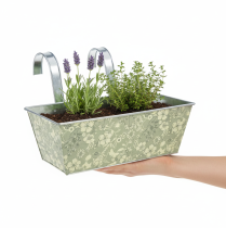 Artikel Blomlåda med konsol, balkong, metall, 35x15cm, H13cm