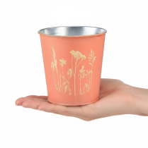Artikel Blomkruka Aprikosfärgad metall Ø11,5cm H11,5cm