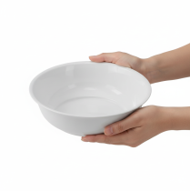Artikel Metallskål, vit, emaljliknande skål, Ø25 cm, H7 cm