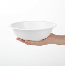 Artikel Metallskål, vit, emaljliknande, Ø36cm, H9,5cm
