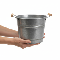 Artikel Vintage dekorativ metallhink/kruka, Ø22cm, H20cm