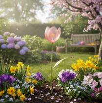 Artikel Trädgårdsstångsblomma dekorativ tulpan för rabatter och kanter 94 cm