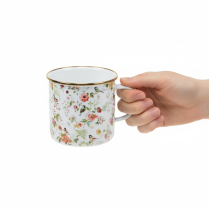 Artikel Emaljkruka för blommor, Ø11 cm