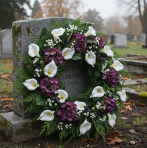 Artikel Kalla liljor på tråd, små, vita, 50 stycken