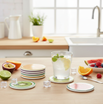 Artikel Fruktunderläggsset, Fruktdesign, Borddekoration, Kök &amp; Vardagsrum, 10 cm, 6 delar
