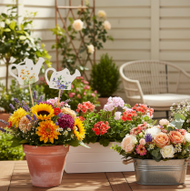 Artikel Vattenkanna dekorativa pålar för blombuketter och balkongblomsterdekorationer, 34 cm, 12 stycken